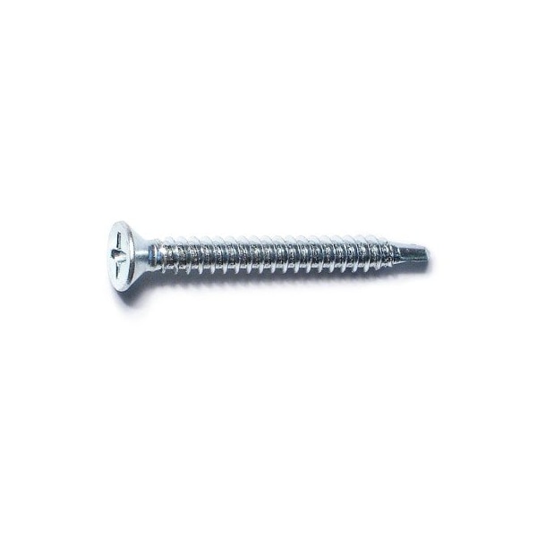 Midwest Fastener Self-Drilling Screw, #8 x 1-1/2 in, Zinc Plated Steel Flat Head Phillips Drive, 40 PK 931408 - main